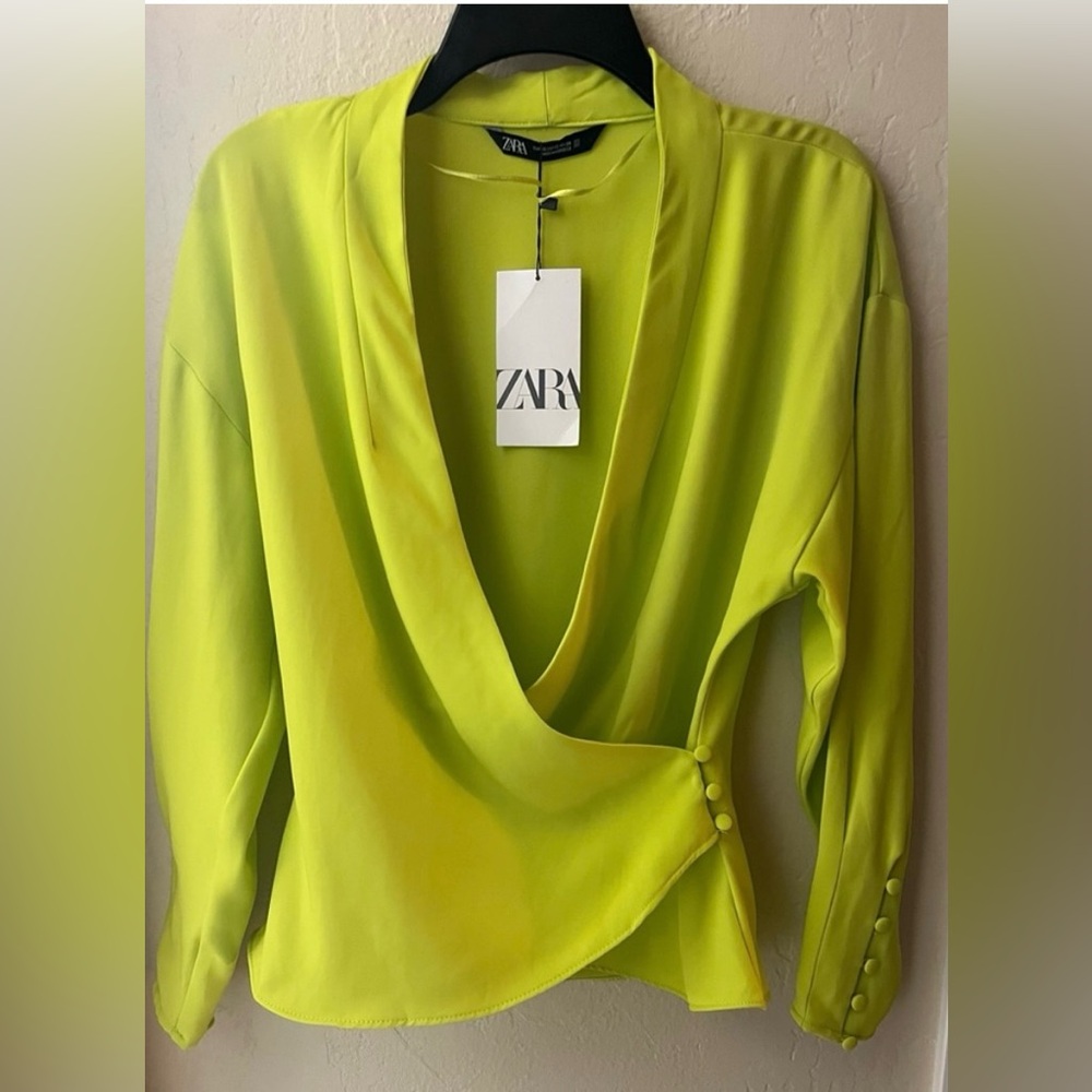 ZARA Long-Sleeved Wrap Shirt (Size XS)…